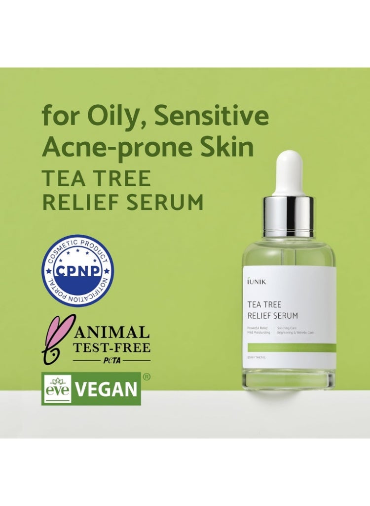 iUNIK Acne & Redness Control – iUNIK Tea Tree Relief Serum for Calming, Clarifying & Oil-Balancing Skin - Image 3